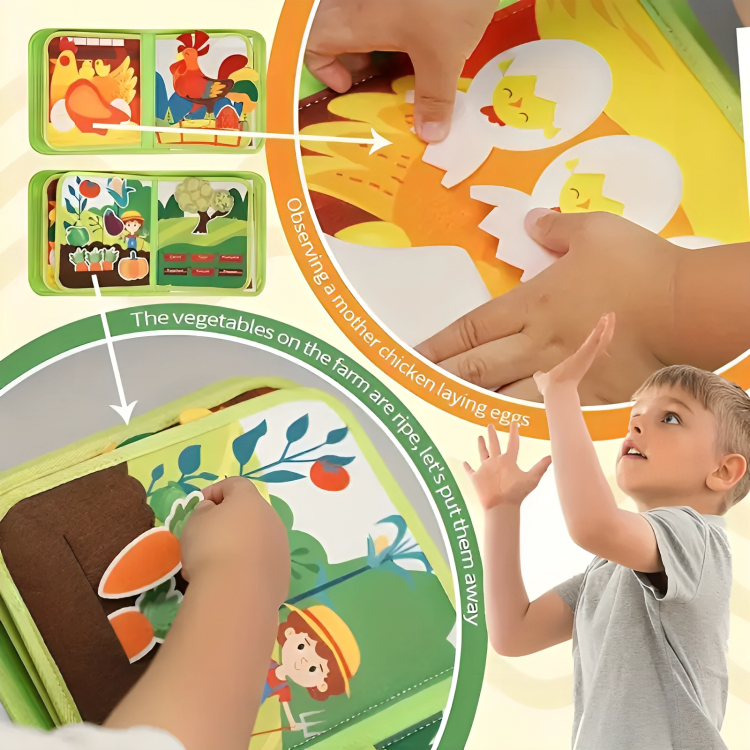 FarmTales™ | 20-in-1 Montessori Farm Busy Board für Kinder