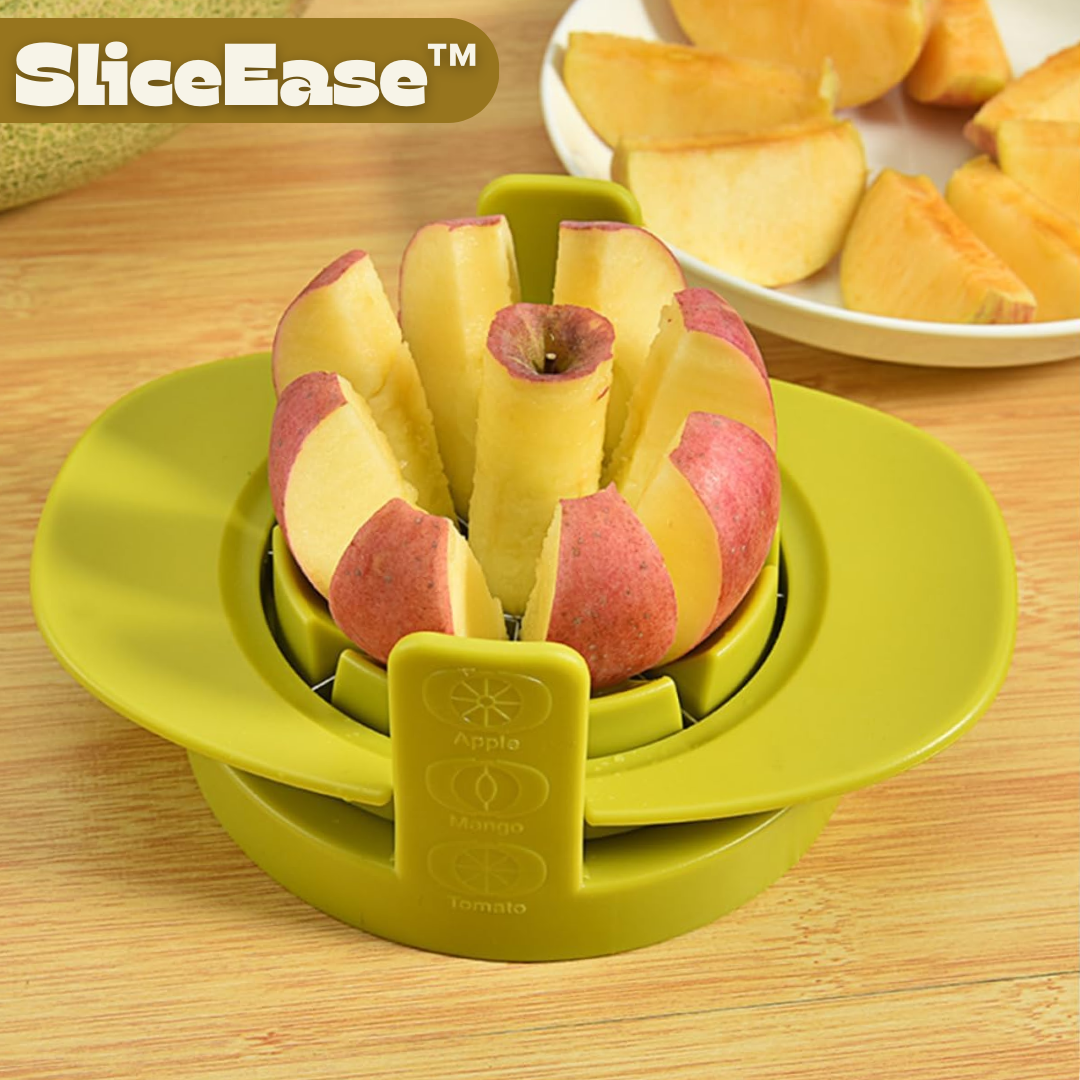 SliceEase™ | Edelstahl Obst- und Kernentferner Slicer