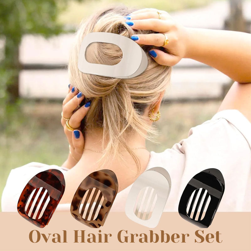 4+4 GRATIS | Tressclip™ | Ovales Haarnadelset