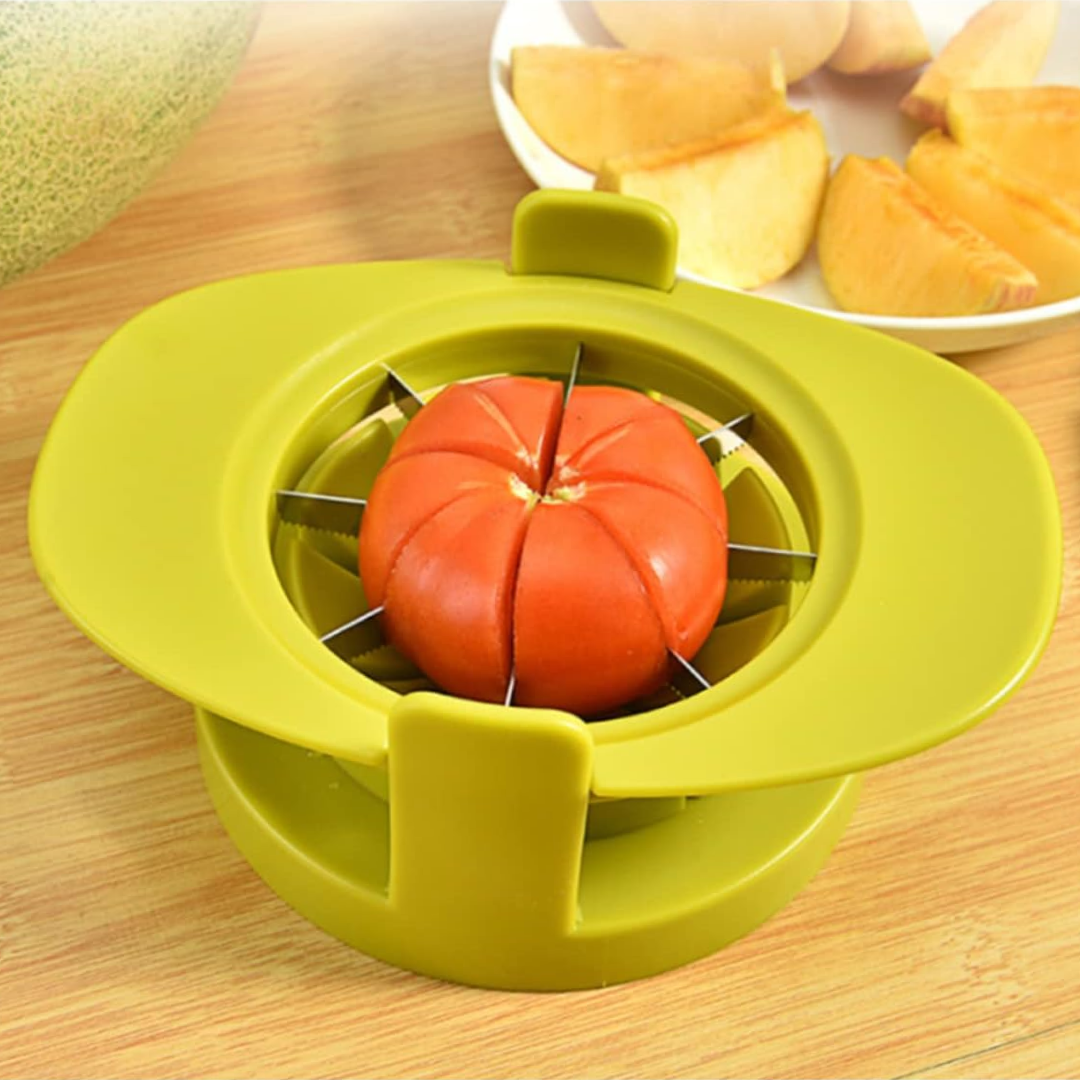 SliceEase™ | Edelstahl Obst- und Kernentferner Slicer