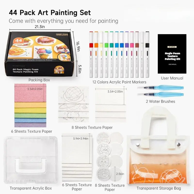 ArtFoam™ | 3D Schaumkunst Set — verleiht flachen Designs auffällige Tiefe und Farbe