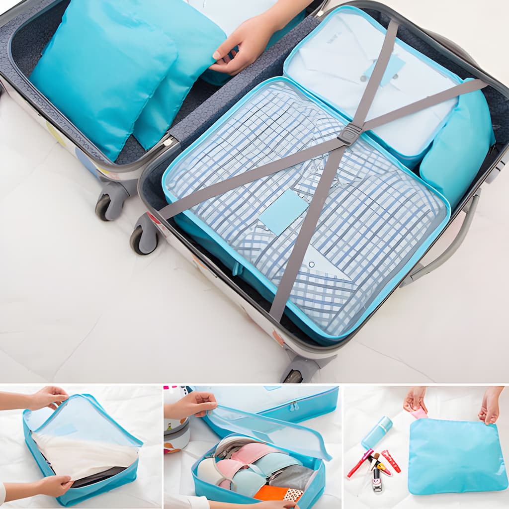 TravelOrganizer | 6-teiliges Packsystem für müheloses Reisen