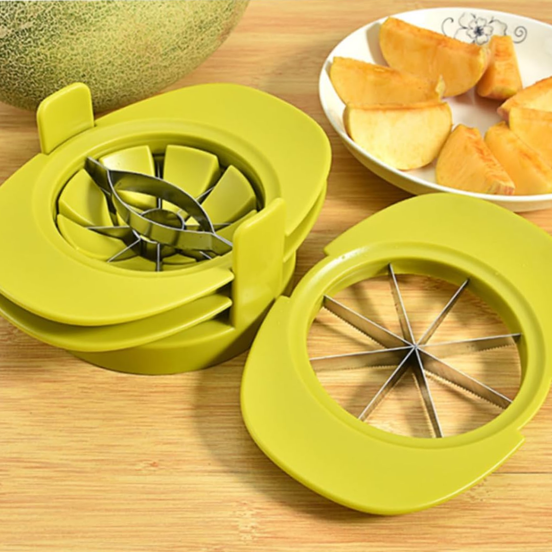 SliceEase™ | Edelstahl Obst- und Kernentferner Slicer
