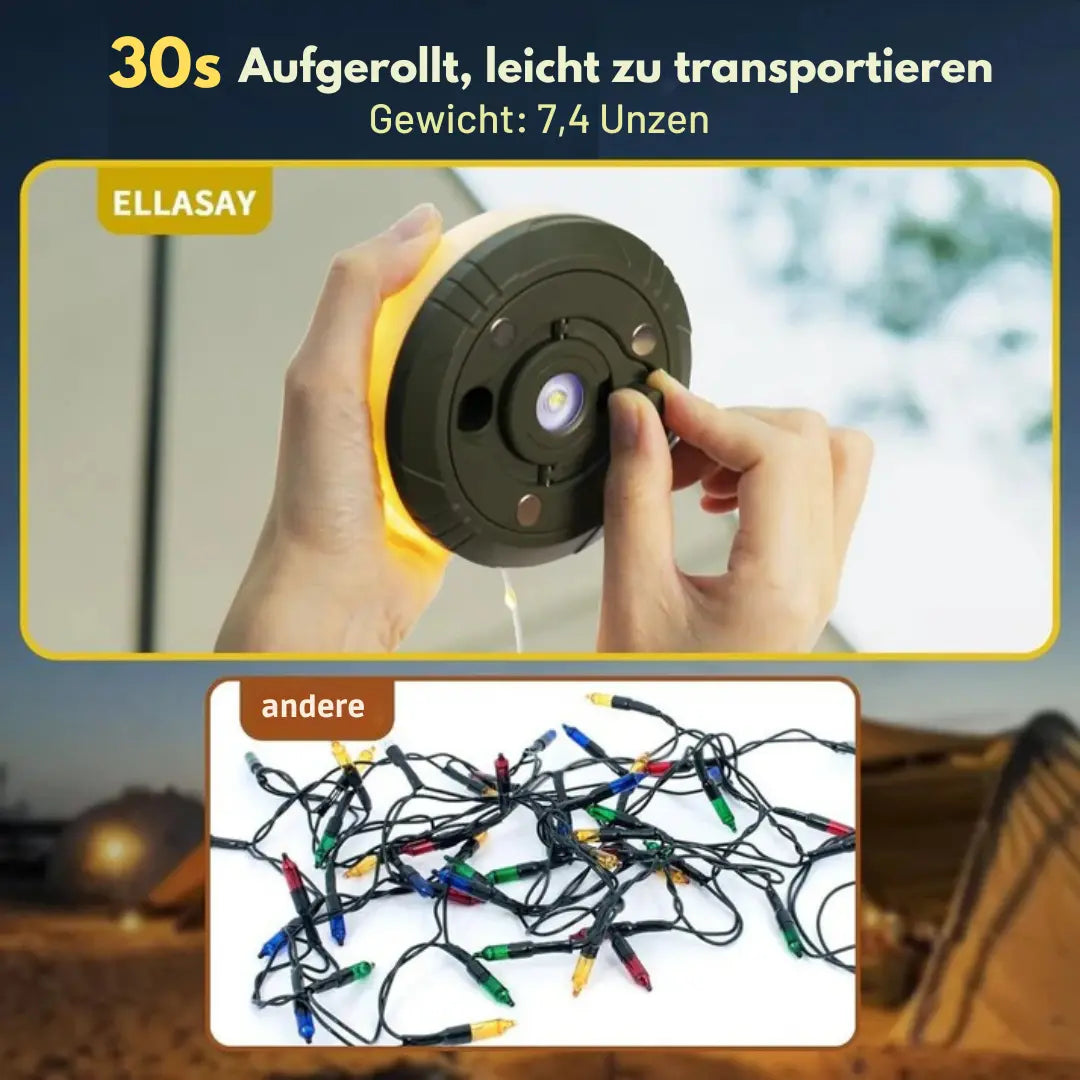 LumoMax™ | 4-in-1 Multifunktions-Campinglicht – Licht, Strom & Komfort