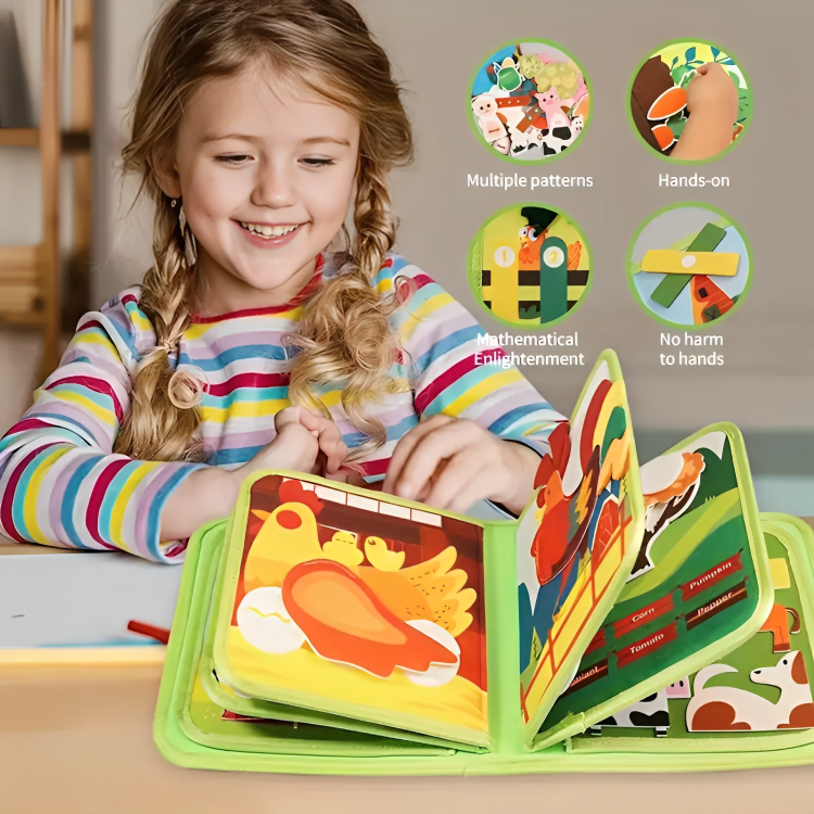 FarmTales™ | 20-in-1 Montessori Farm Busy Board für Kinder