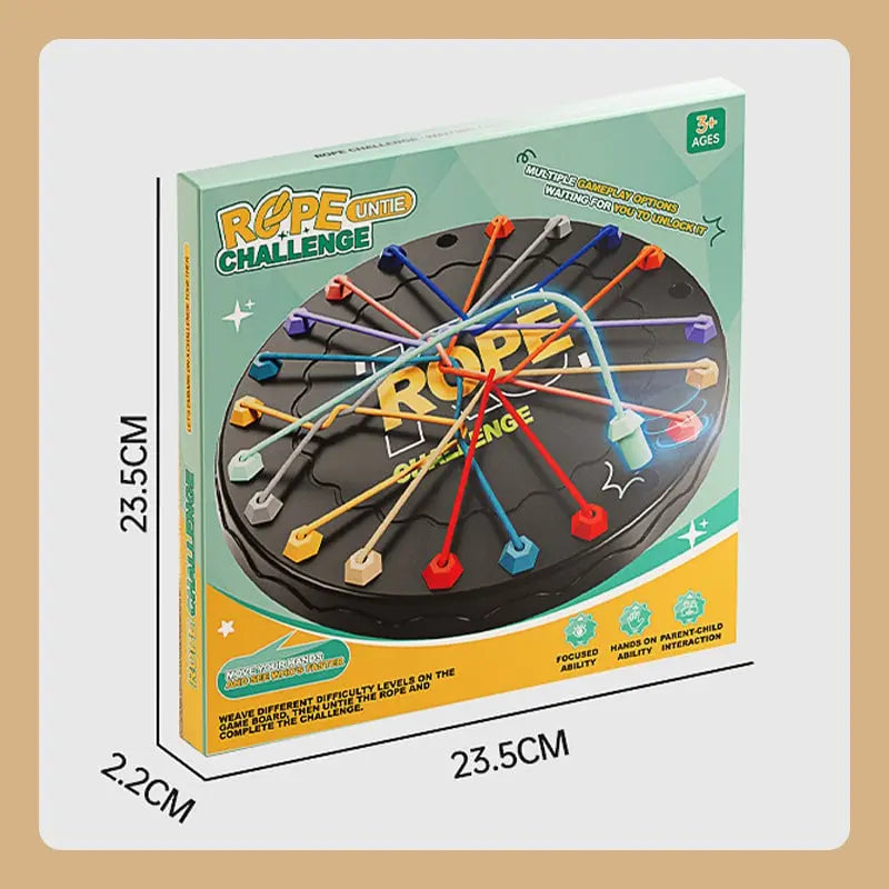 BrainFun™ | Kniffliges Seilaufwickelbrett Spiel — Fordere deine Gegner heraus