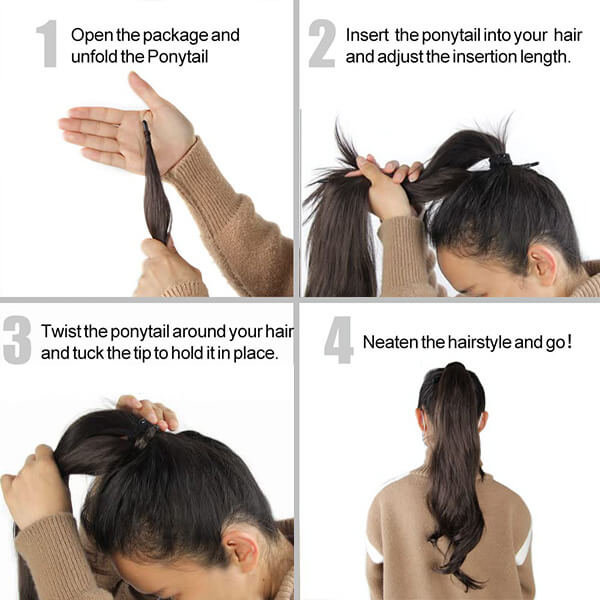 Maya’s Ponytail™ | Mühelose Eleganz in Sekundenschnelle | Sichere, voluminöse und stilvolle Pferdeschwanzverlängerung für jeden Anlass