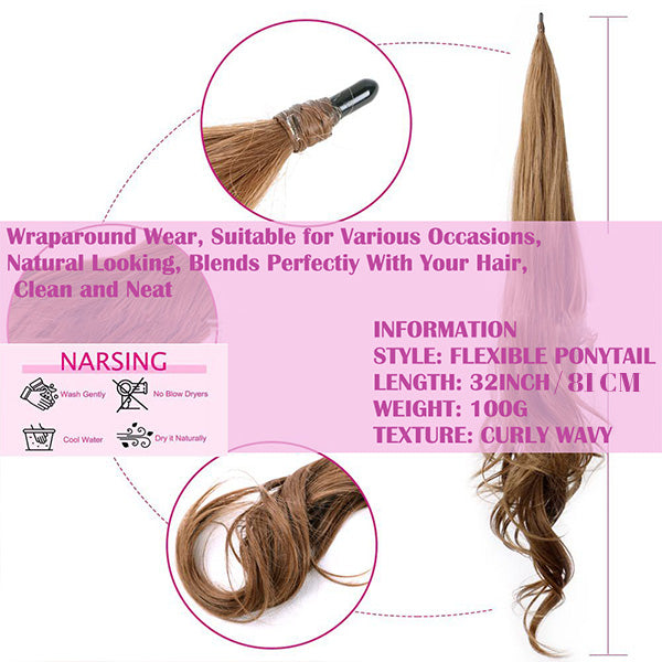 Maya’s Ponytail™ | Mühelose Eleganz in Sekundenschnelle | Sichere, voluminöse und stilvolle Pferdeschwanzverlängerung für jeden Anlass