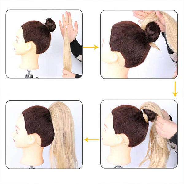 Maya’s Ponytail™ | Mühelose Eleganz in Sekundenschnelle | Sichere, voluminöse und stilvolle Pferdeschwanzverlängerung für jeden Anlass