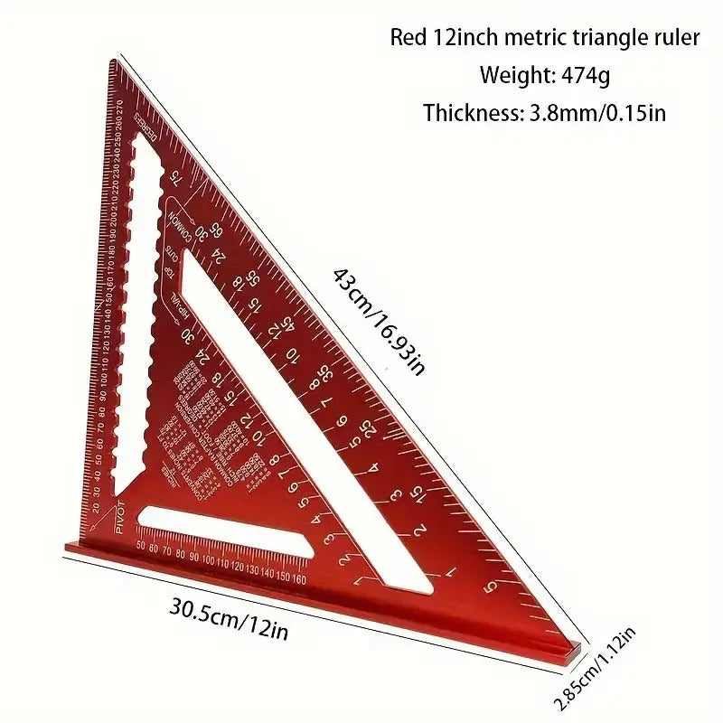 AnglePro™ | Aluminium Dreieck-Winkelmesser – Präzises Messen für schnelle Ergebnisse