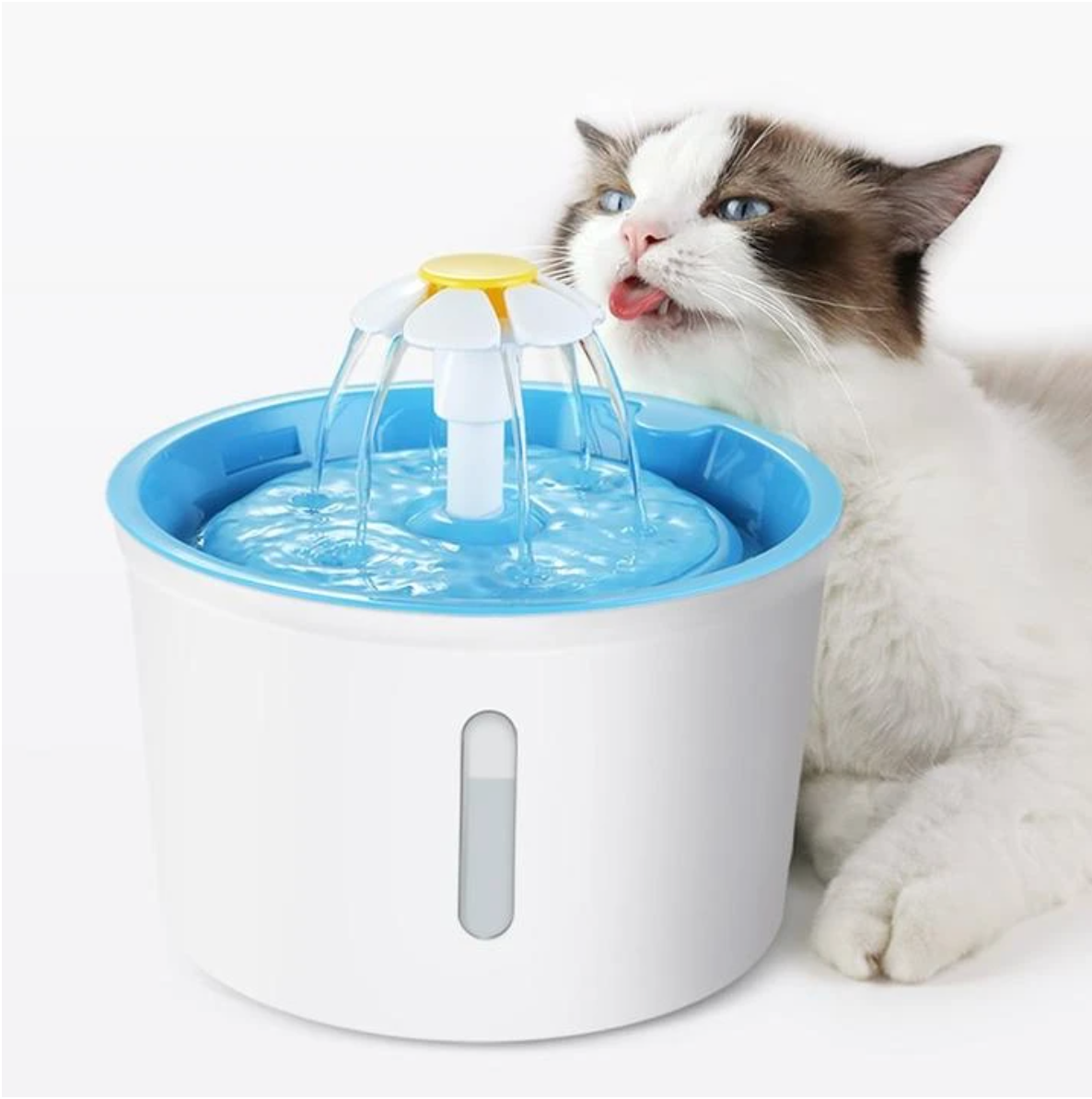 2,4L Automatische Haustier Trinkbrunnen mit LED | USB Wasserbrunnen für Katzen und Hunde
