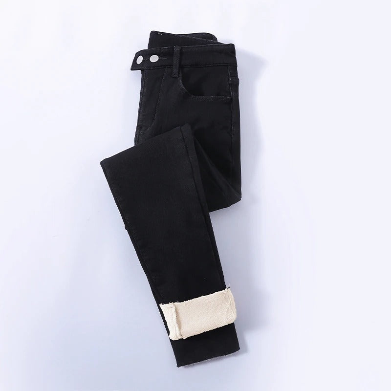 ArcticWarm™ | Gefütterte Damen Winterjeans | Hohe Taille & Slim Fit | Warm & Winddicht | Mit Weichem Fleece-Innenfutter