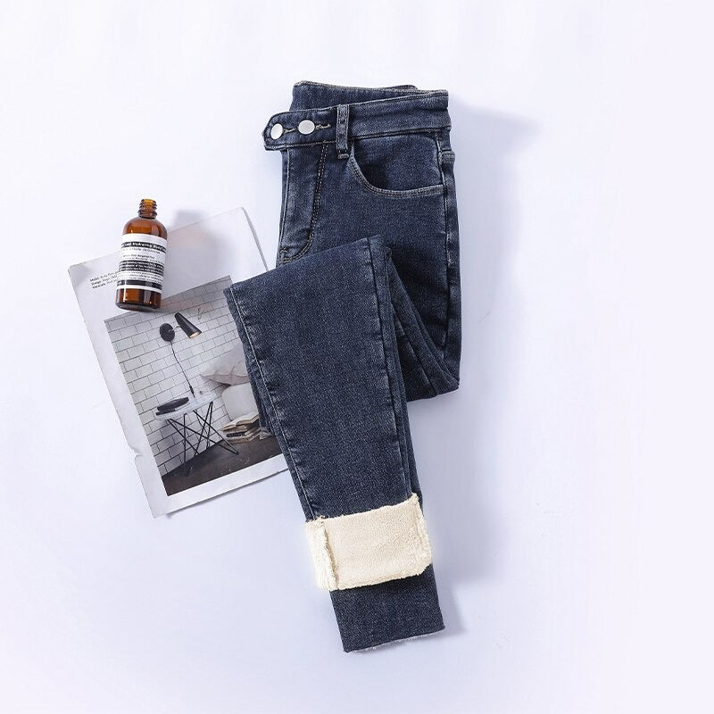 ArcticWarm™ | Gefütterte Damen Winterjeans | Hohe Taille & Slim Fit | Warm & Winddicht | Mit Weichem Fleece-Innenfutter