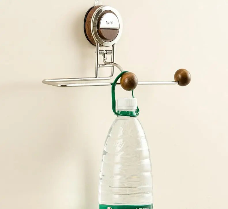 RollMate™ | Bohrfreier Küchenrollenhalter – Küchenorganizer mit Saugnapf und Federstange