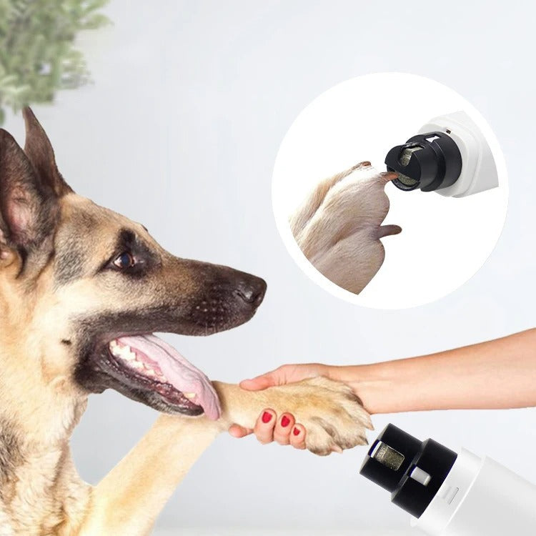 Elektrischer Nageltrimmer für Hunde und Katzen | Leiser, USB-Wiederaufladbarer Pfotenpflege-Nagelschleifer mit LED-Licht für präzise und sichere Nagelpflege
