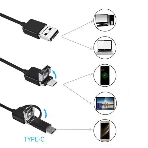 ClearView™ | Endoskopkamera Wasserdicht — HD Inspektionskamera mit 5m Kabel
