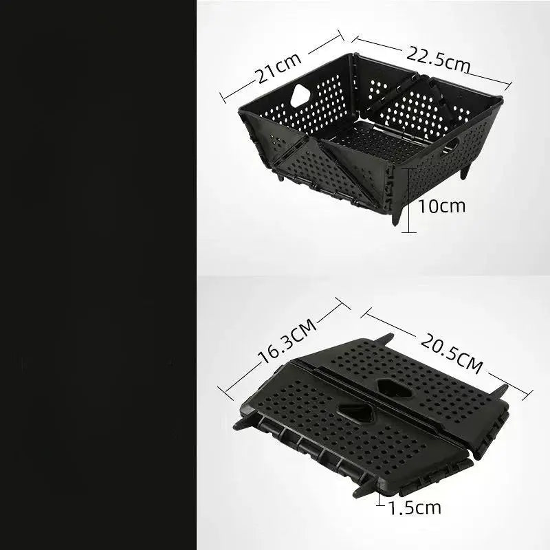 FoldaBox™ | Faltbarer Abtropf- und Aufbewahrungskorb – Platzsparender, hitzebeständiger Organizer