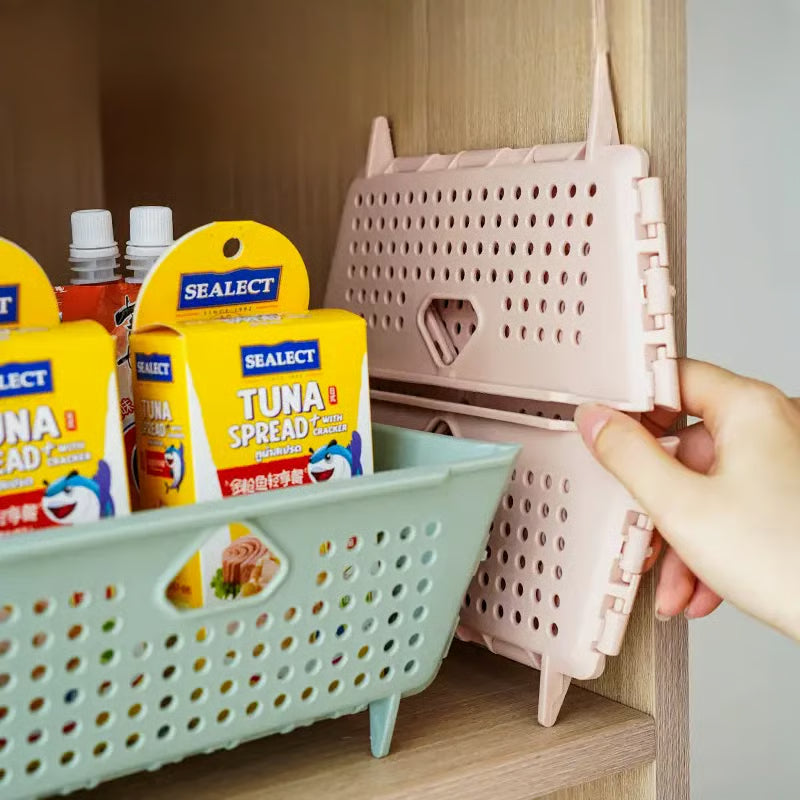 FoldaBox™ | Faltbarer Abtropf- und Aufbewahrungskorb – Platzsparender, hitzebeständiger Organizer