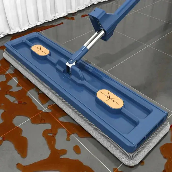 EasyMop™ | Großer Flachmopp für Nass- & Trockenreinigung – Mit Entwässerungsschaber