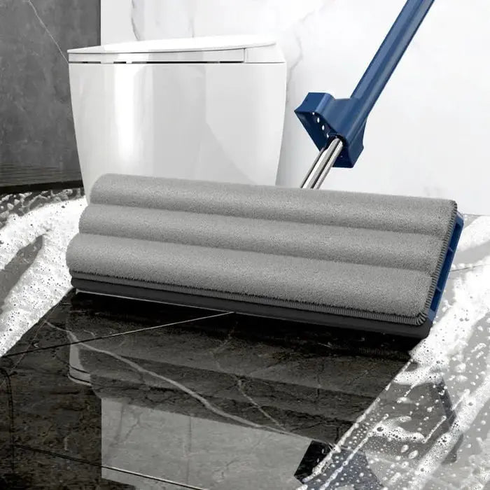 EasyMop™ | Großer Flachmopp für Nass- & Trockenreinigung – Mit Entwässerungsschaber