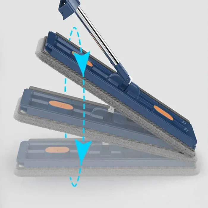 EasyMop™ | Großer Flachmopp für Nass- & Trockenreinigung – Mit Entwässerungsschaber