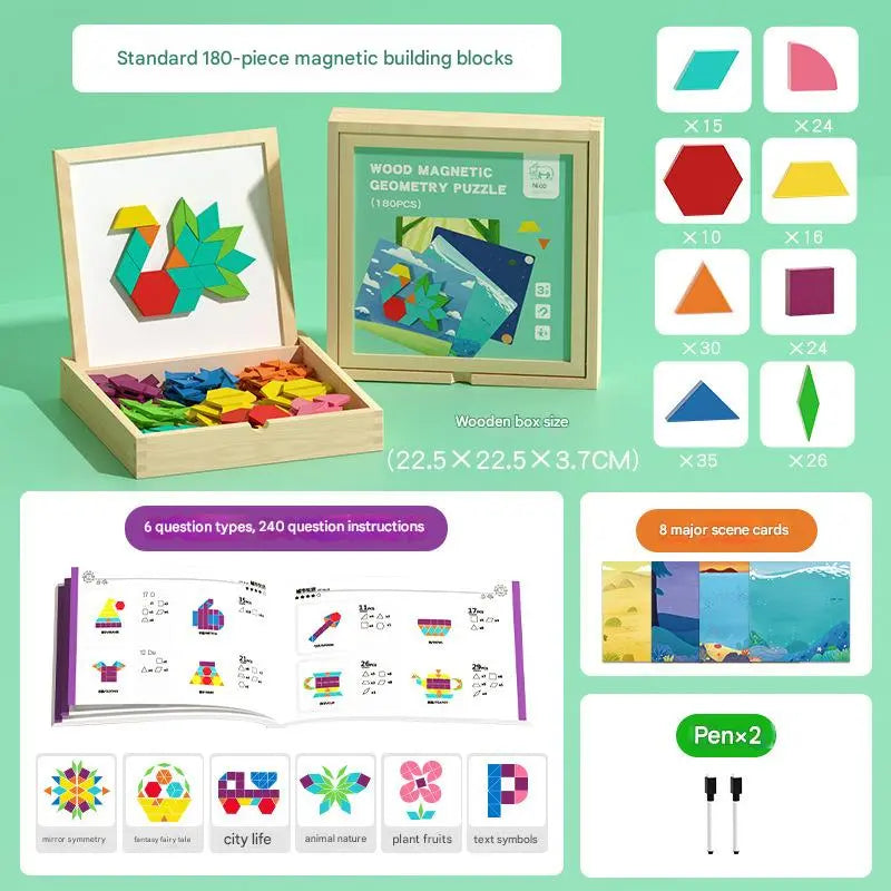 MagnetMind™ | Holz-Magnetpuzzle — Kreativität und Selbstvertrauen fördern