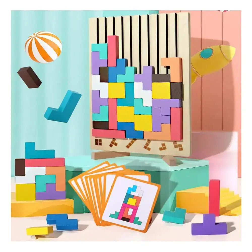 FocusPlay™ | Holz-Stapelspiel für Erwachsene – Entspannung, Achtsamkeit & Konzentration