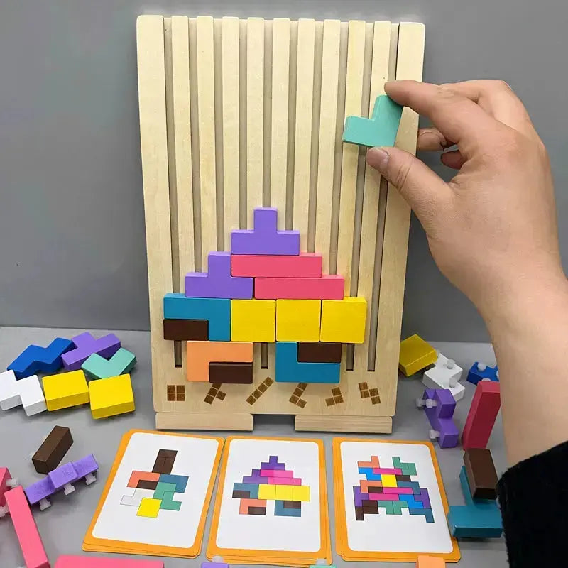 FocusPlay™ | Holz-Stapelspiel für Erwachsene – Entspannung, Achtsamkeit & Konzentration