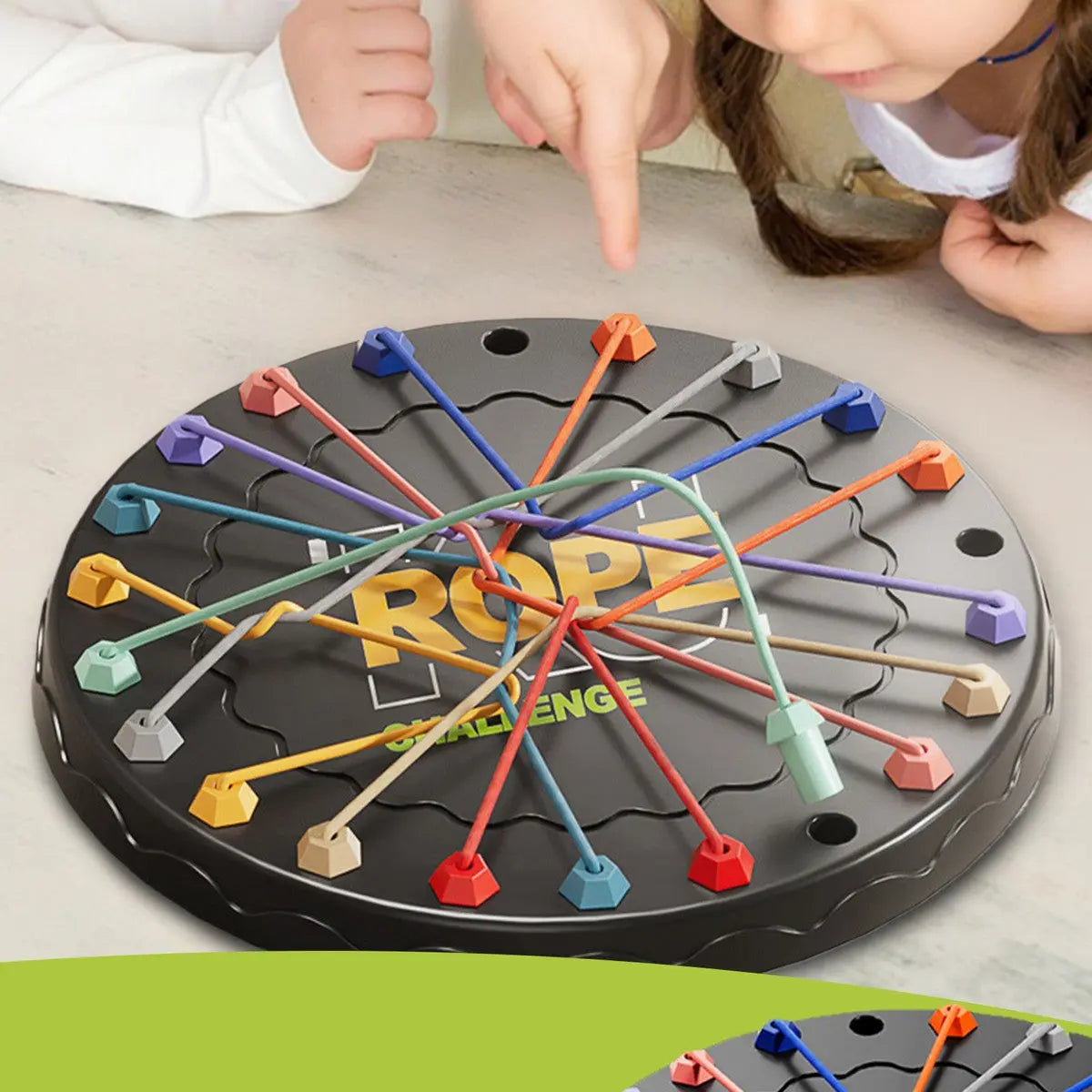 BrainFun™ | Kniffliges Seilaufwickelbrett Spiel — Fordere deine Gegner heraus
