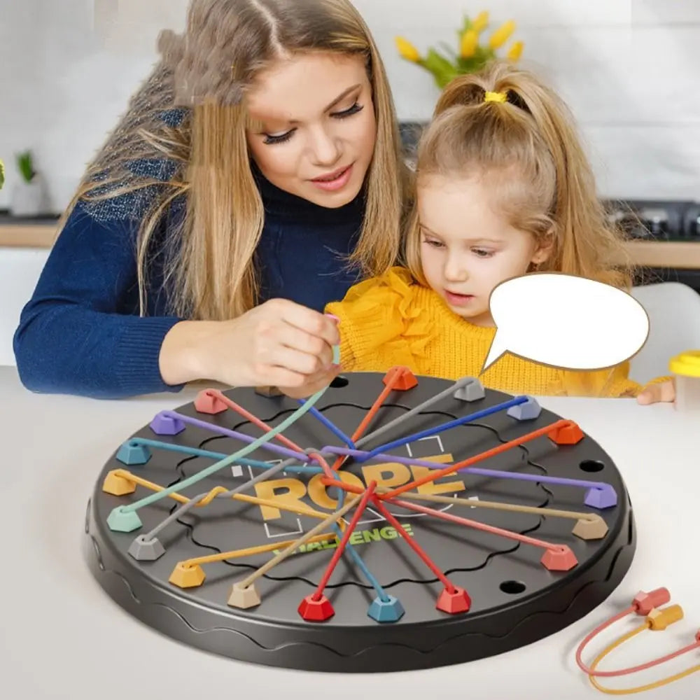 BrainFun™ | Kniffliges Seilaufwickelbrett Spiel — Fordere deine Gegner heraus
