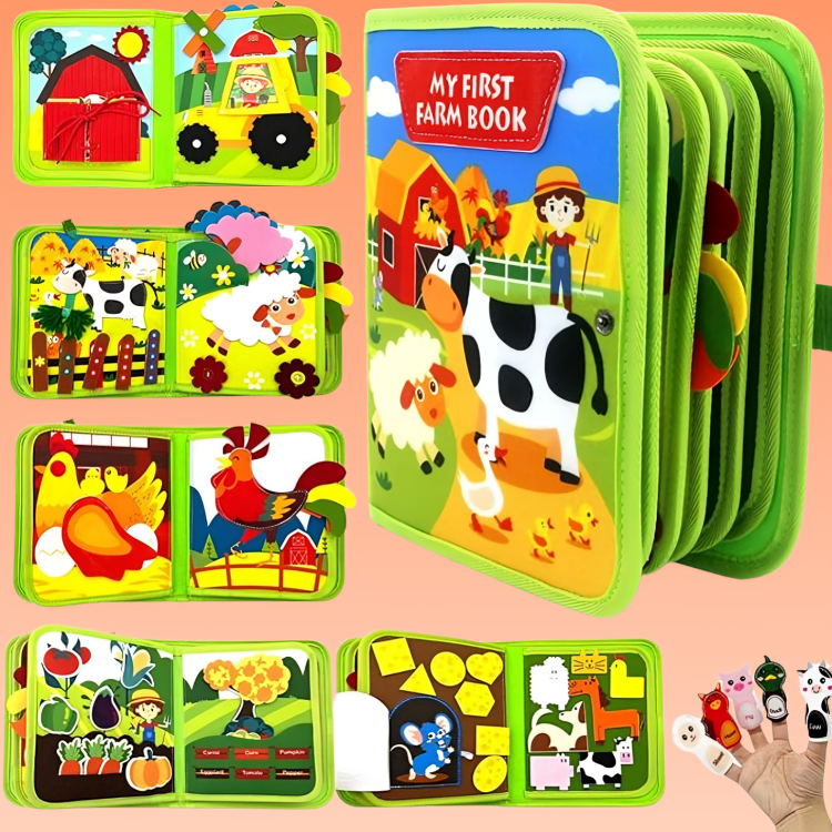 FarmTales™ | 20-in-1 Montessori Farm Busy Board für Kinder