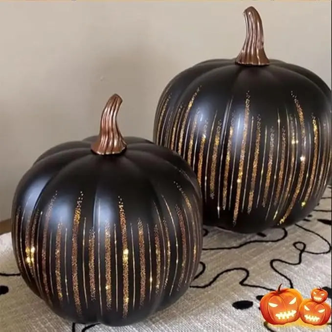 GlitterPumpkin™ | Leuchtende Kürbisse mit Sternenlicht – Herbstliche Deko mit Timer