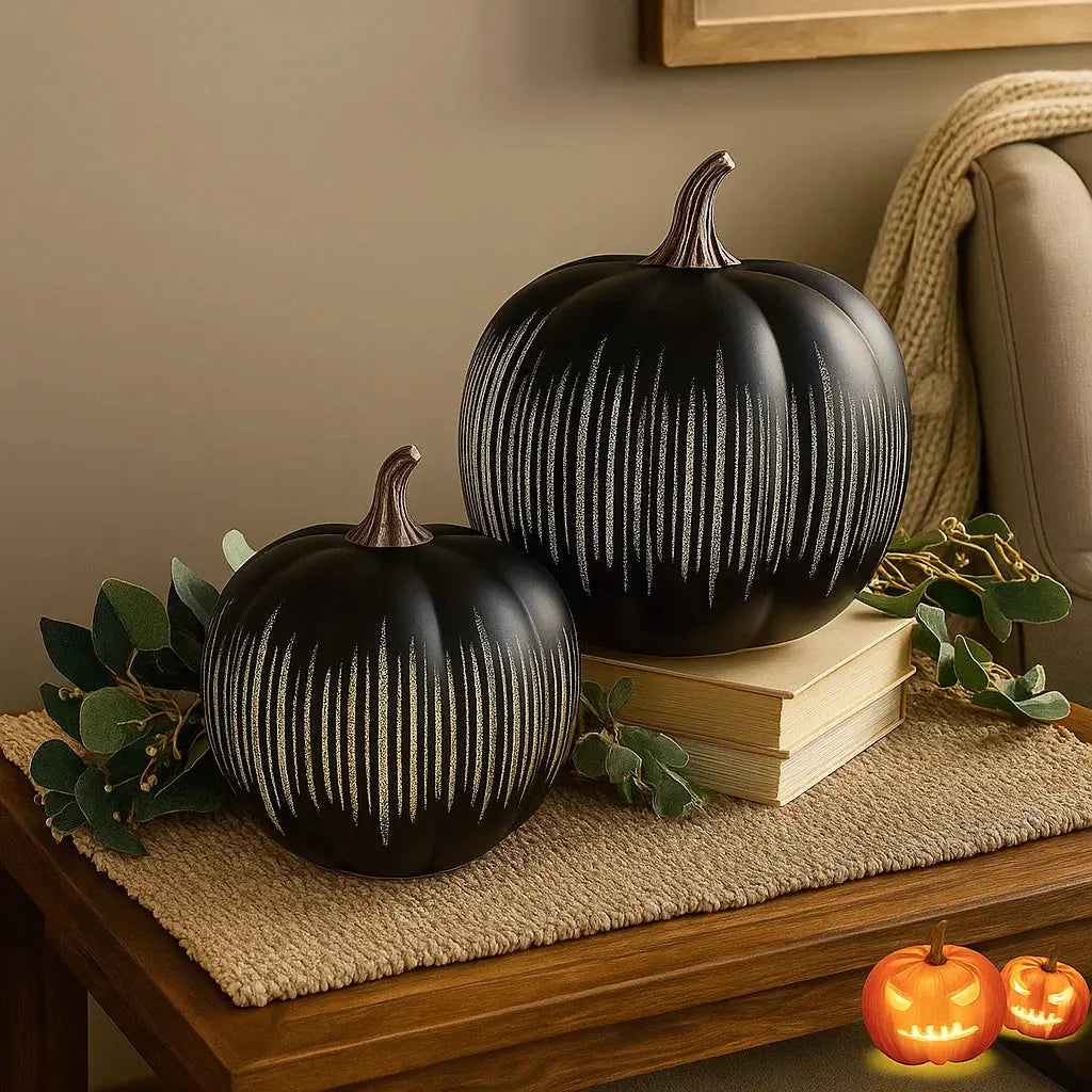 GlitterPumpkin™ | Leuchtende Kürbisse mit Sternenlicht – Herbstliche Deko mit Timer