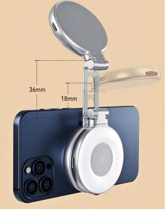 LumiMirror™  | Machen Sie überall makellose Selfies: Tragbares Clip-On-Ringlicht für wunderschöne Fotos