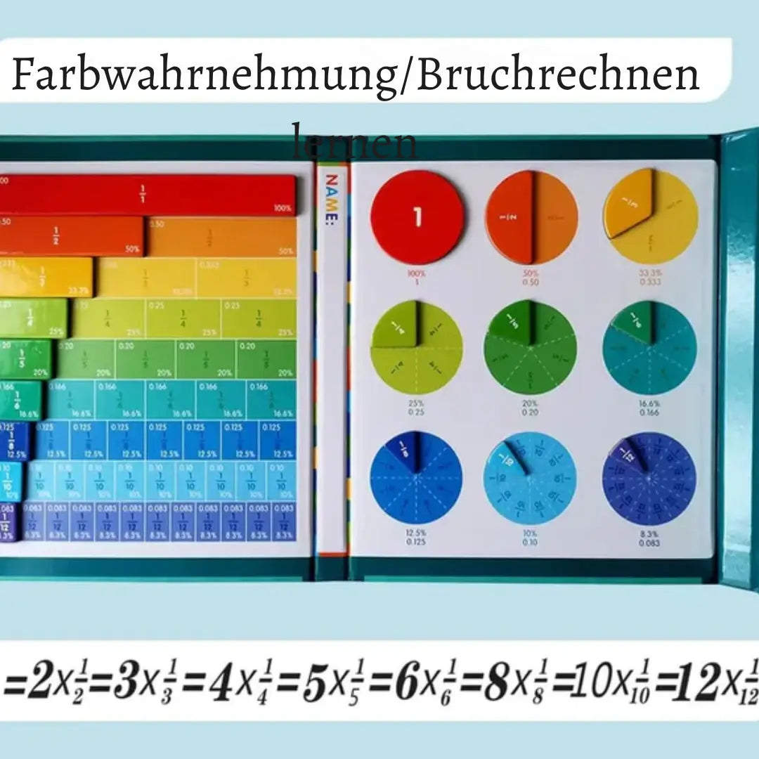 FractionMaster™ | Magnetisches Mathe-Set: Mathe-Lernset für Kinder (ab 6 Jahren)