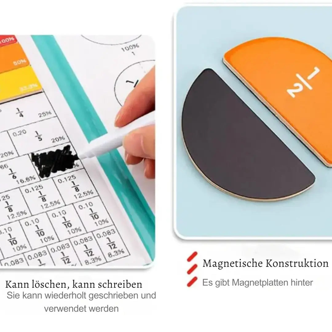FractionMaster™ | Magnetisches Mathe-Set: Mathe-Lernset für Kinder (ab 6 Jahren)