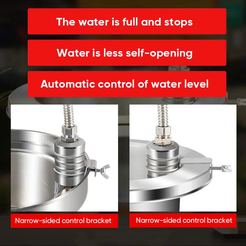 AutoFlow™ | Mini-Schwimmerventil aus Edelstahl – Automatische Wasserstandskontrolle