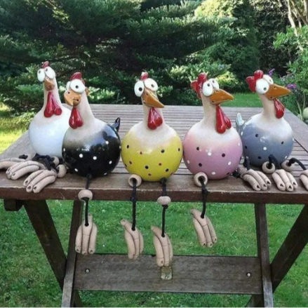FunnyChicken™ | Keramik Huhn Garten Dekor [Letzter Tag Rabatt]