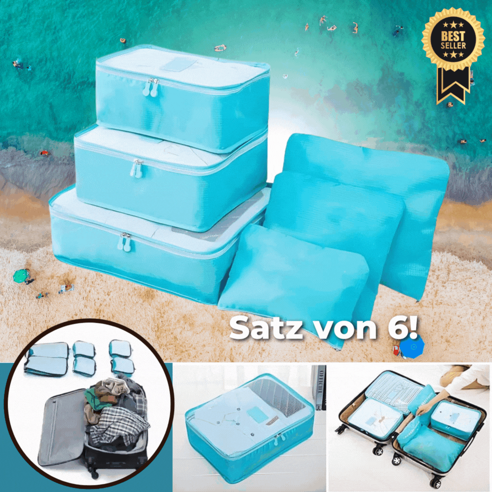TravelOrganizer | 6-teiliges Packsystem für müheloses Reisen