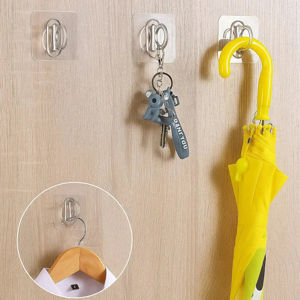 2+2 GRATIS | StickHook™ | Premium Selbstklebende Haken – Kein Bohren, extra Stauraum