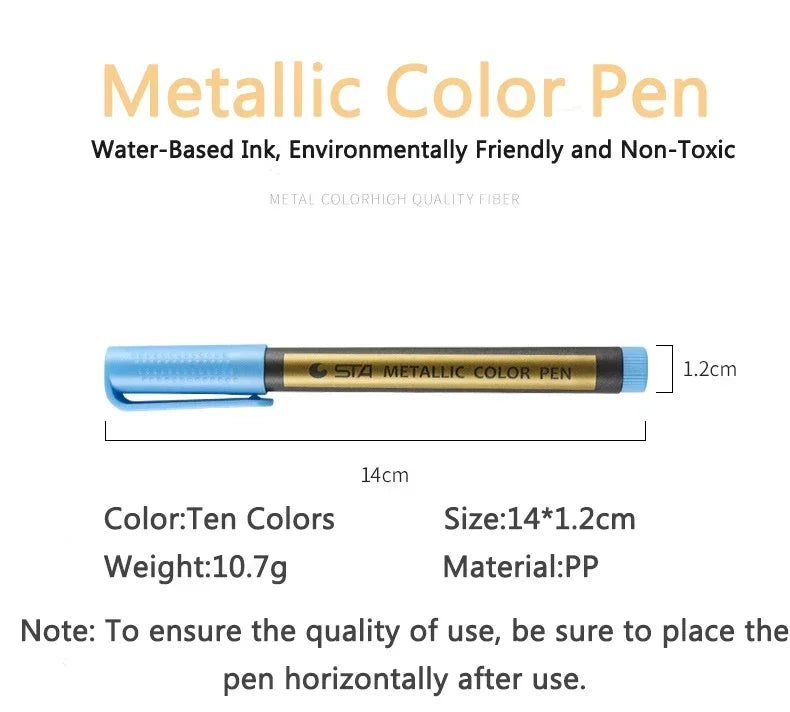 50% RABATT | SparkInk™  | Metallic Marker Set - 10 Farben für Lebendige DIY-Projekte