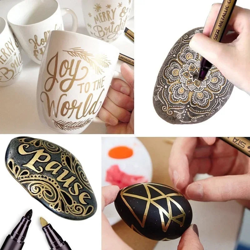 50% RABATT | SparkInk™  | Metallic Marker Set - 10 Farben für Lebendige DIY-Projekte