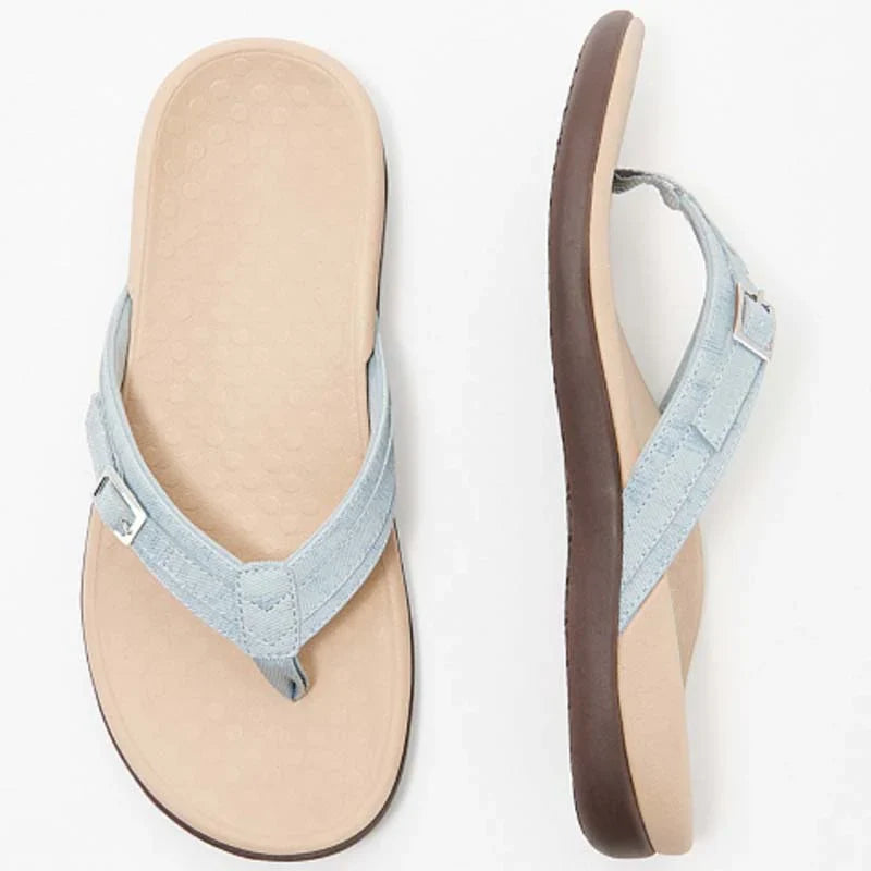 50% Rabatt | OrthoFlex™ | Orthopädische Damen-Sandalen mit Schnallen-Detail [Letzter Tag Rabatt]