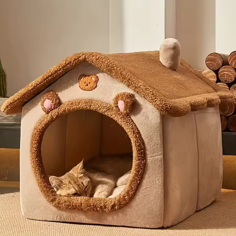Gemütliches Hunde- und Katzenhaus – Kuscheliges Bett für Kleine Haustiere