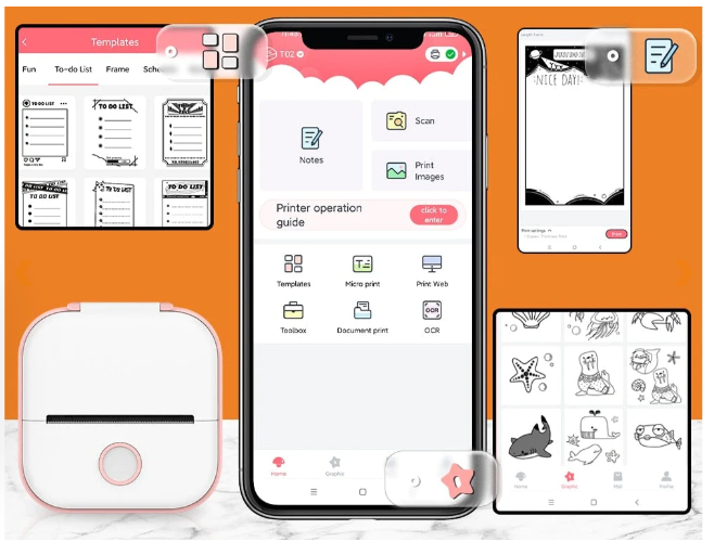 50% RABATT | Mini-Drucker™ | Kostenloses Druckpapier - Der Drucker, der nie Tinte braucht!