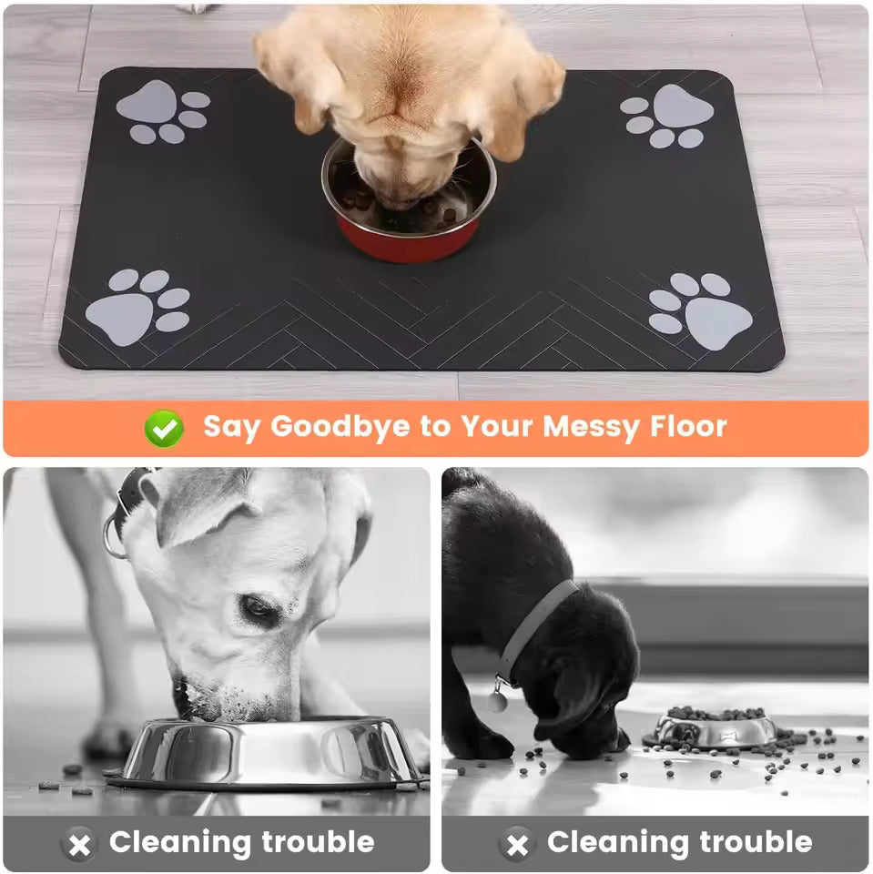 Rutschfeste & Saugfähige Fressunterlage für Hunde – Sauber, Trocken & Sicher