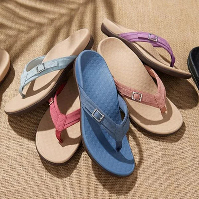 50% Rabatt | OrthoFlex™ | Orthopädische Damen-Sandalen mit Schnallen-Detail [Letzter Tag Rabatt]