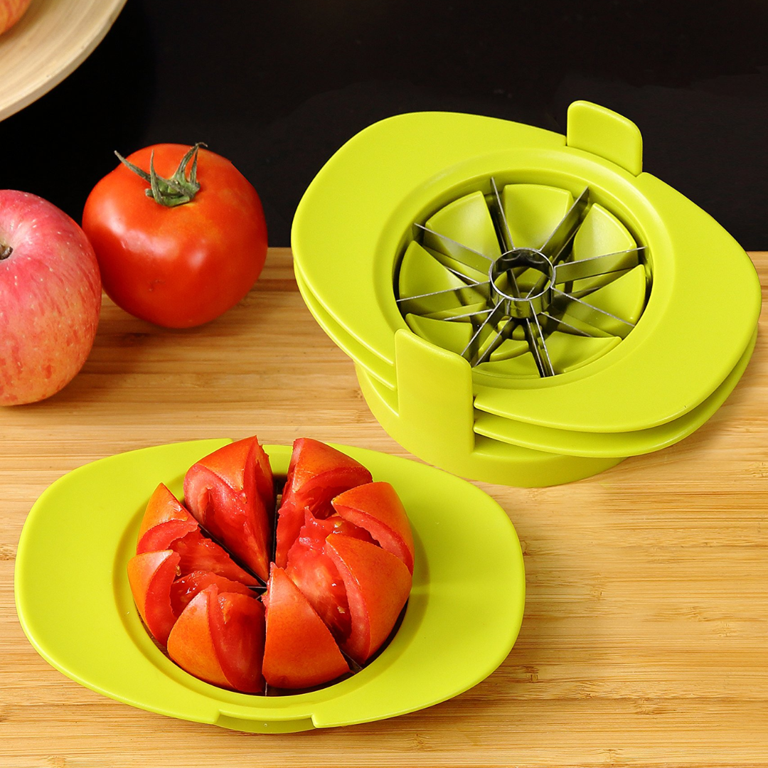 SliceEase™ | Edelstahl Obst- und Kernentferner Slicer