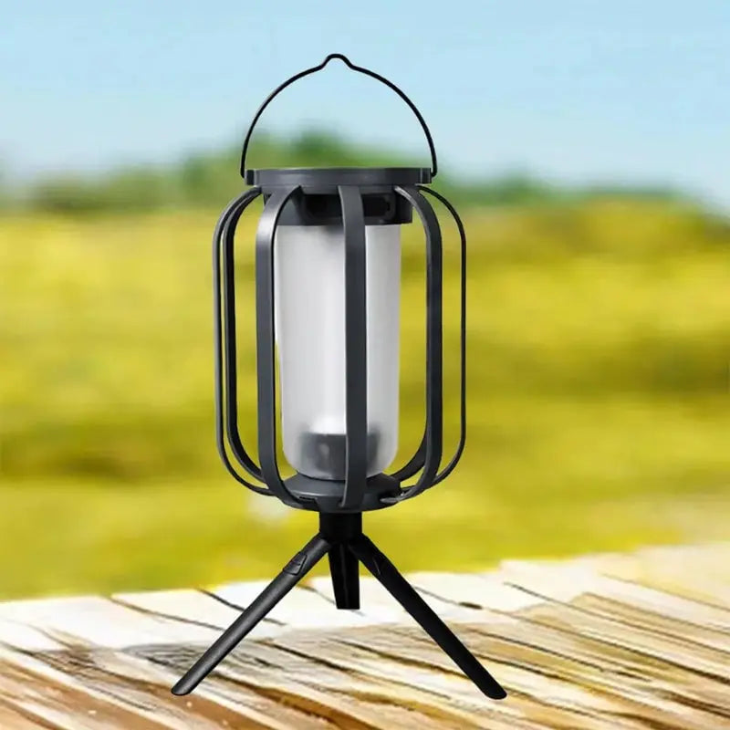 FlameGlow™ | Solar Laterne mit 4 Einstellungen – Ideal für Camping & Gartenpartys