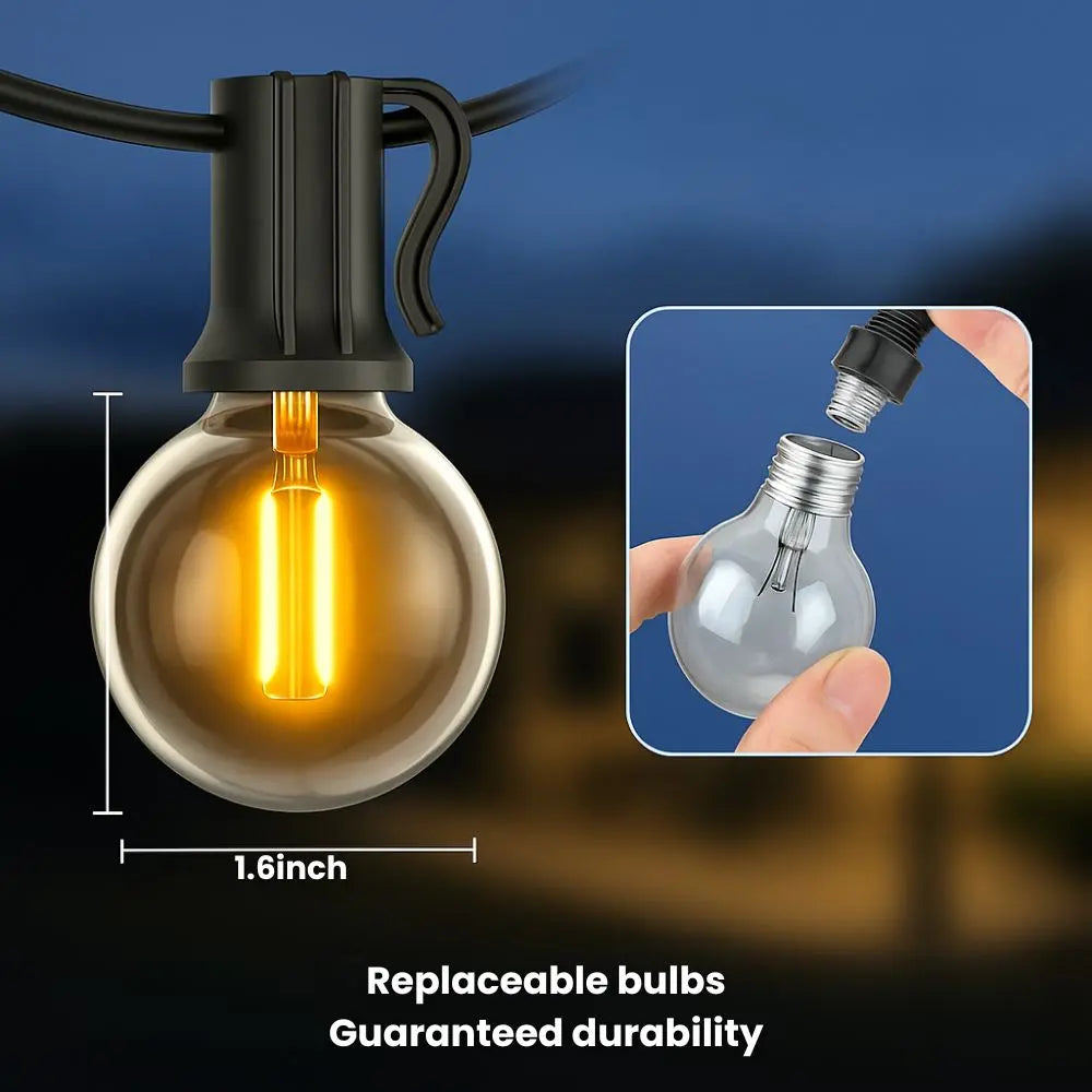 SolarGlow™ | Solar-Lichterkette außen — schafft stimmungsvolle Beleuchtung ohne Stromkosten